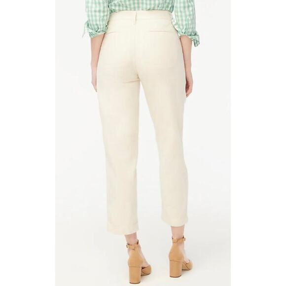 J. Crew Straight Leg Pants Women’s 12 Ivory Coastal Grandma Office Classic Chic - Picture 3 of 10